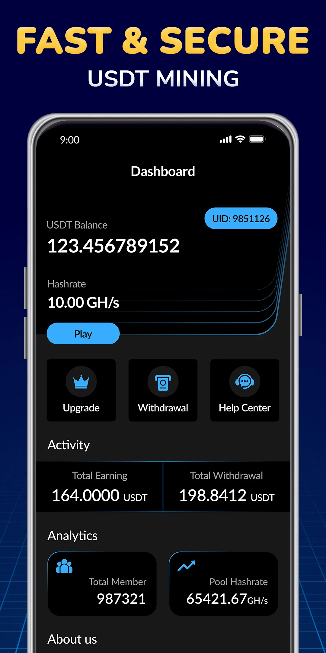 USDT Mining, Crypto USDT Miner screenshot